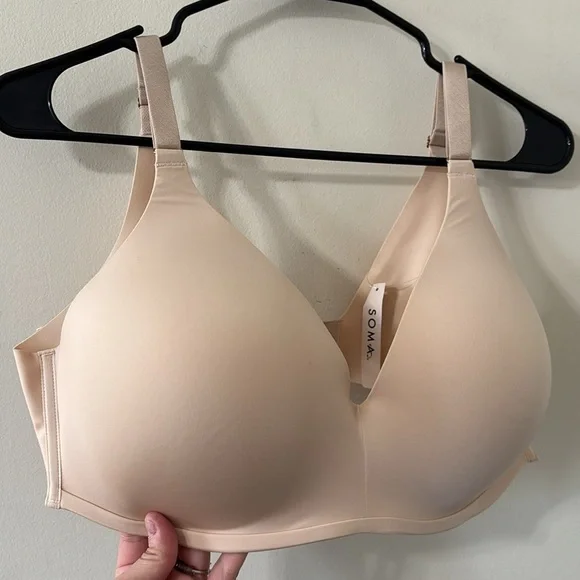 SOMA Intimate Vanishing 360 Wireless Bra Pale Sand Size 40C NWT - Picture 4 of 9